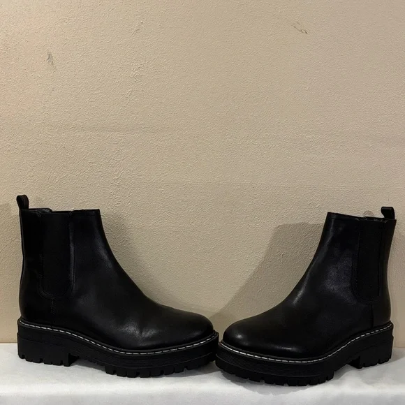 Marc Fisher Black Leather Footwear - Picture 1 of 15